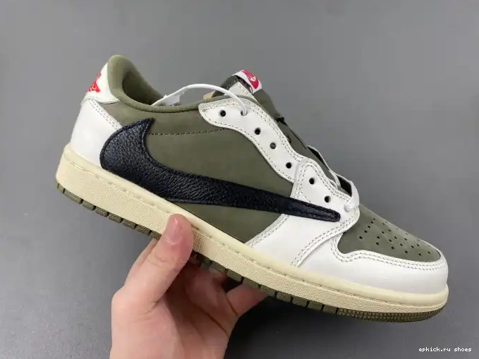 Cheap SCOTT OG AIR 1 JORDAN LOW DM7866-200 TRAVIS X MEDIUM OLIVE 0503